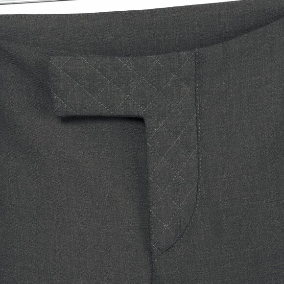 Brunello Cucinelli Anthracite Stretch-Wool Quilted Zip-Hem Trousers - Picture 7 of 13